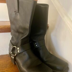Frye Black Leather Boots Size 9